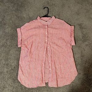 Ralph Lauren Red & White Stripes button down. Worn Once!